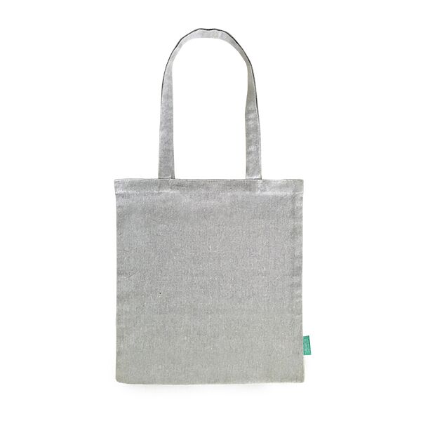 Recycled Katoen Shopper lichtgrijs